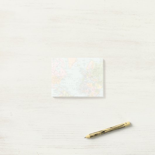 Post-it® Billets de la carte du monde (Sur un bureau)