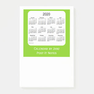 Post-it® Billets verts jaunes 2020 Calendriers par Janz
