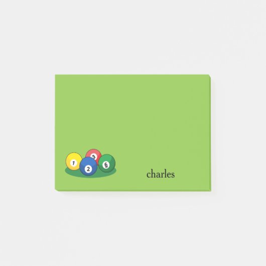 Post-it® Billiard Pool Snooker Balls Personnaliser (Devant)