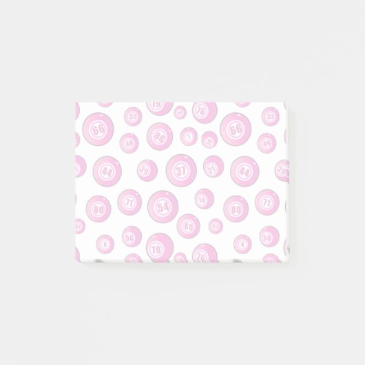 Post-it® Bingo Balls rose et blanc nouveauté (Devant)