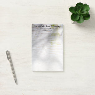 Post-it® Birch Bark Rustic Nature Nom personnalisé