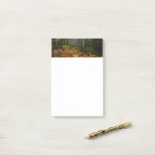 Post-it® Birch Trees blancs et fougères d'automne à Rocky M (Sur un bureau)