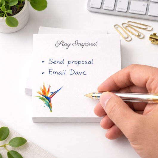 Post-it® Bird of Paradise Watercolor, custom