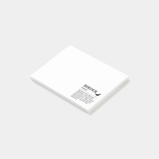 Post-it® Birder definition - wild bird observer (Incliné)