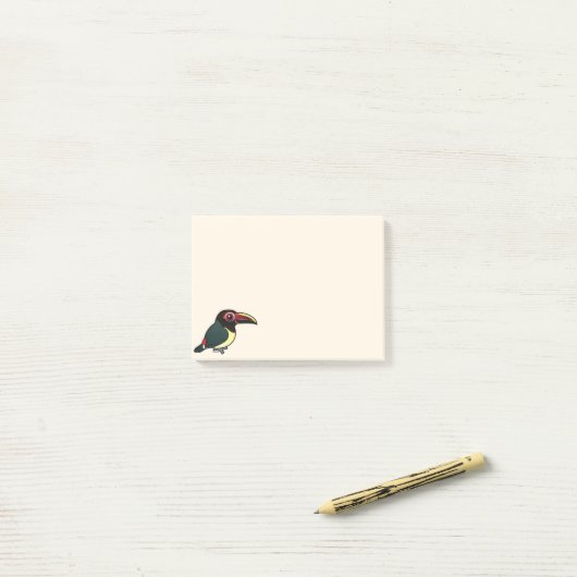 Post-it® Birdorable Aracari vert (Sur un bureau)