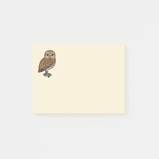 Post-it® Birdorable creusant le hibou (Devant)