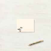 Post-it® Birdorable Gris-a dirigé la mouette (Sur un bureau)