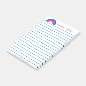Post-it® Bisexual Pride Rainbow Flag Lined Custom (Incliné)