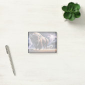Post-it® Bison et loup dans un orage avec éclair (Bureau)