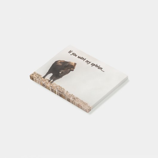 Post-it® Bison Sticking Sa Langue - Humour - Drôle (Incliné)