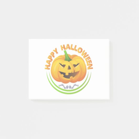 Post-it® Bizarre Halloween Halloween Citrouille post-it not (Devant)