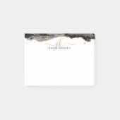 Post-it® Black Agate Geode Gold Parties scintillant Script (Devant)