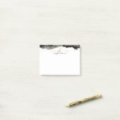 Post-it® Black Agate Geode Gold Parties scintillant Script (Sur un bureau)