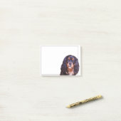 Post-it® Black and Tan King Charles Spaniel Post Il note (Sur un bureau)
