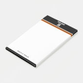 Post-it® Black avec Orange White Stripes Team Jersey (Incliné)