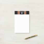 Post-it® Black avec Orange White Stripes Team Jersey (Sur un bureau)