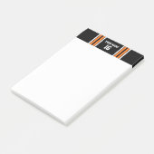 Post-it® Black avec Orange White Stripes Team Jersey (Incliné)