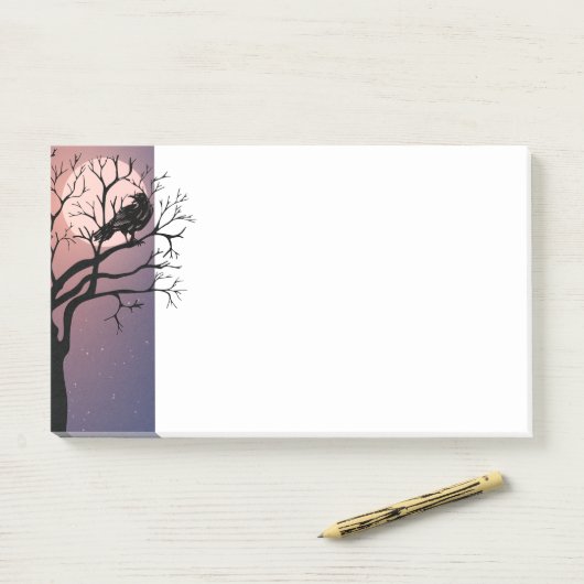 Post-it® Black Bird The Raven Notes (Sur un bureau)