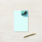 Post-it® Black Bird The Raven Post-it Notes (Sur un bureau)