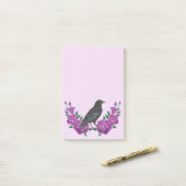 Post-it® Black Birds Roses et Raven (Sur un bureau)