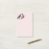 Post-it® Black Birds Roses et Raven Notes (Sur un bureau)