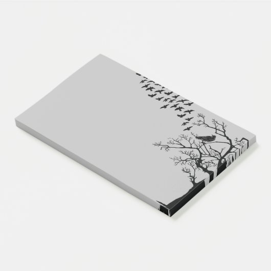 Post-it® Black Birds The Ravens Sticky Post-it Notes (Incliné)