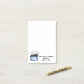 Post-it® Black Cat with Flowers I'd Rather Be Sleeping (Sur un bureau)