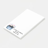 Post-it® Black Cat with Flowers I'd Rather Be Sleeping (Incliné)