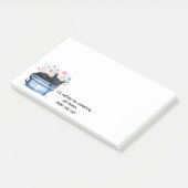 Post-it® Black Cat with Flowers I'd Rather Be Sleeping (Incliné)