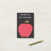 Post-it® Black Chalkboard Apple Teacher's Post It Notes (Sur un bureau)