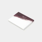 Post-it® Black Cherry Aquarelle Or Moderne Chic Élégant (Incliné)