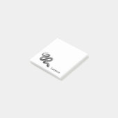 Post-it® black coal snake watercolor custom (Incliné)