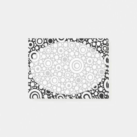 Post-it® Black Dots & Circles Grid + your backgr. & (Devant)