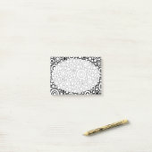 Post-it® Black Dots & Circles Grid + your backgr. & (Sur un bureau)