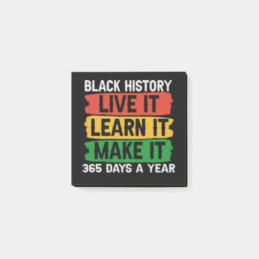 Post-it® Black History Live it Apprenez-le Faire 365 jours (Devant)