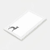 Post-it® Black Italien Greyhound Cute Cartoon Chien avec pa (Incliné)