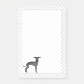 Post-it® Black Italien Greyhound Cute Cartoon Chien avec pa (Devant)