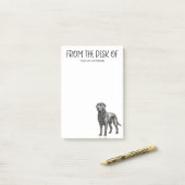 Post-it® Black Lab Lover (Sur un bureau)