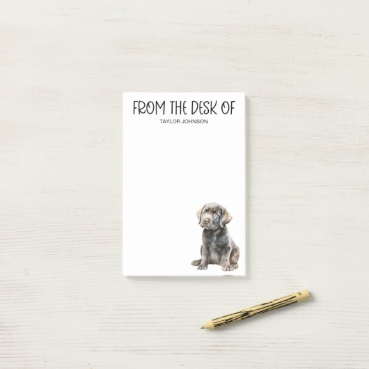 Post-it® Black Lab Lover (Sur un bureau)