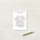 Post-it® Black Labrador Lover Monogrammed Dog (Sur un bureau)