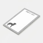 Post-it® Black Labrador Retriever Lab Chien Nom Personnalis (Incliné)