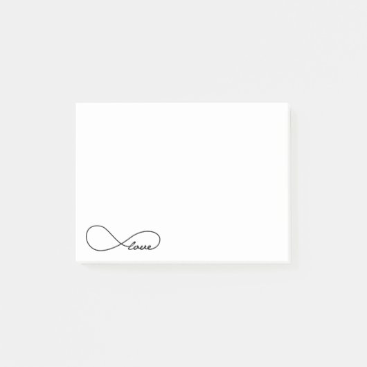 Post-it® Black Love Infinity PostIt (Devant)