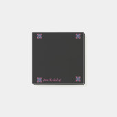 Post-it® Black Notes with Pink & Purple Tiles (Devant)