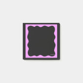 Post-it® Black Notes with Squiggly Pink Frame  (Devant)