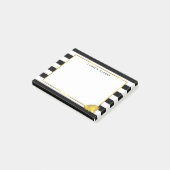 Post-it® Black Stripe & Faux Gold Peony (Incliné)