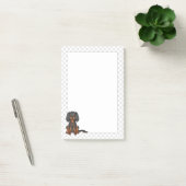 Post-it® Black & Tan Cavalier King Charles Spaniel & Paws (Bureau)