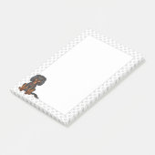 Post-it® Black & Tan Cavalier King Charles Spaniel & Paws (Incliné)