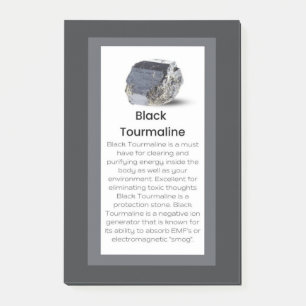 Post-it® Black Tourmaline Crystal Signification Bijoux Disp
