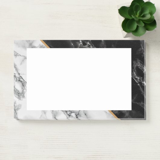 Post-it® Black White Marble encadré Notes (Bureau)