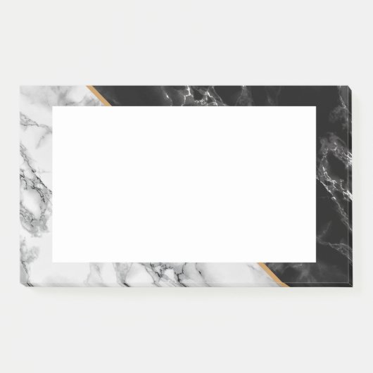 Post-it® Black White Marble encadré Notes (Devant)